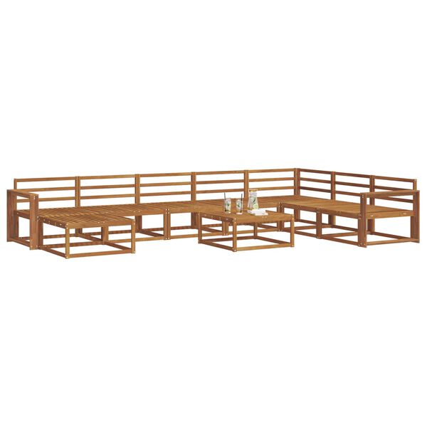 vidaXL Outdoor-Sofagarnitur 9 pcs Natur Massivholz Akazie