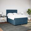 vidaXL Boxspringbett mit Matratze Blau 160x200 cm Samt