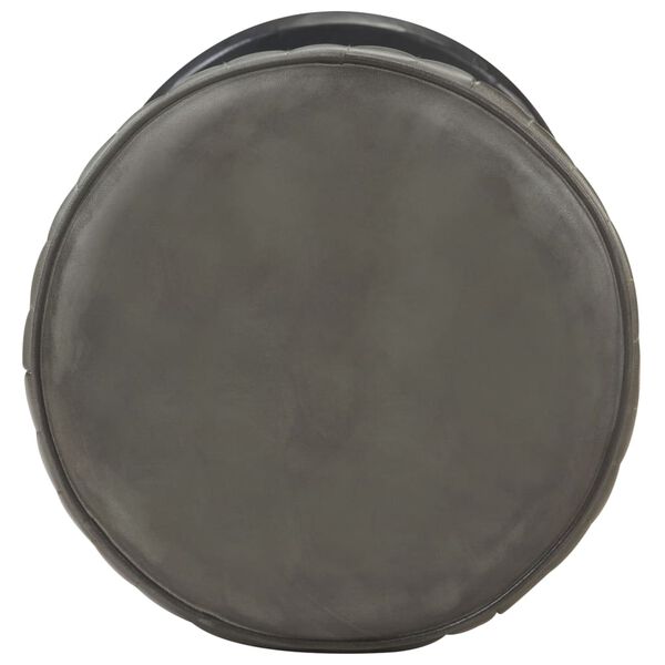 vidaXL Barhocker Grau Echtleder