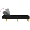 vidaXL Chaiselongue Schwarz Stoff