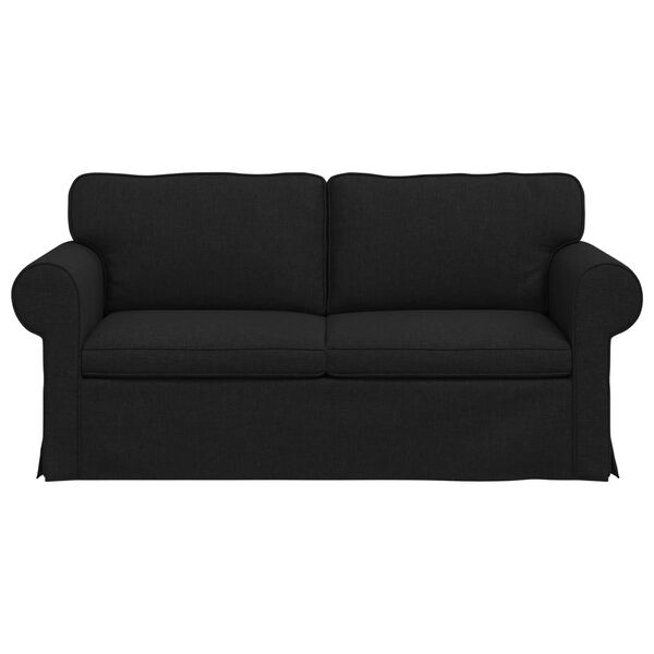 vidaXL Sofa 140cm Schwarz Metall