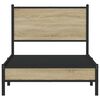 vidaXL Metallbett ohne Matratze Sonoma-Eiche 75x190 cm