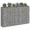 vidaXL Gabionen Hochbeet 3 pcs Silber 250 x 50 x 150 cm