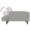 vidaXL Schlafsofa 2-Sitzer mit Hocker Hellgrau Mikrofasergewebe