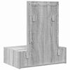 vidaXL Schminktisch mit Schubladen Grau 60 x 40 x 70 cm Holzwerkstoff