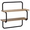 vidaXL 2-stufiges Wandregal Artisan-Eiche 60 x 24,5 x 61 cm
