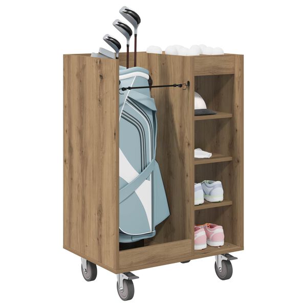 vidaXL Golf Schrank Mit Rad Uni Artisan-Eiche 65 x 45 x 98 cm