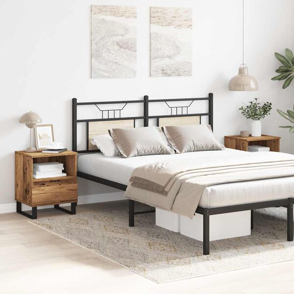 vidaXL Nachttische 2 Stk. Altholz-Optik 40x35x50 cm Holzwerkstoff