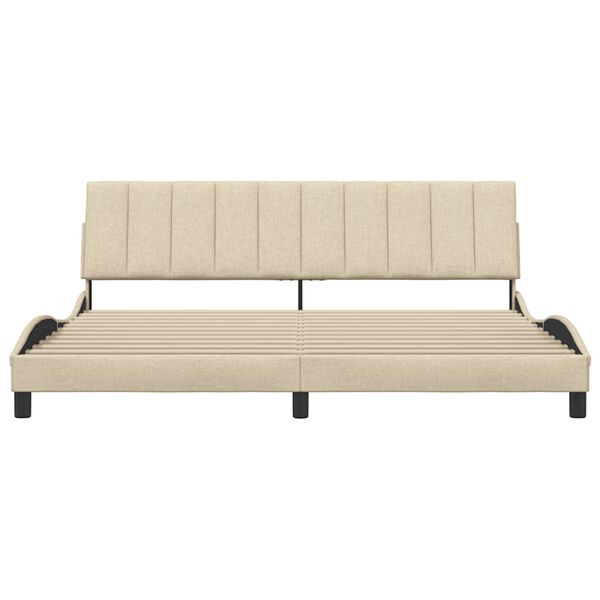vidaXL Bettgestell ohne Matratze "Hanko" Creme 200x200 cm Stoff