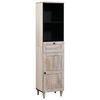 vidaXL Badezimmerschrank mit Regal Wei&szlig; 38 x 33 x 160 cm Holzwerkstoff