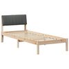 vidaXL Bettgestell Braun und Dunkelgrau 75 x 190 cm Massivholz Kiefer