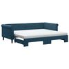 vidaXL Tagesbett Ausziehbar mit Matratzen Blau 90x200 cm Samt