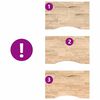 vidaXL Schreibtischplatte Unbehandelt 80x60x2,5 cm Massivholz Eiche