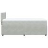 vidaXL Boxspringbett mit Matratze Hellgrau 90x190 cm Samt