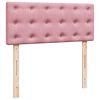 vidaXL Boxspringbett mit Matratze Rosa 120x200 cm Samt