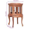 vidaXL Vitrinenschrank Natur 50 x 50 x 76 cm Massivholz Mahagoni