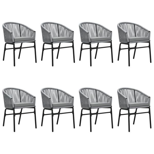 vidaXL 9-tlg. Garten-Essgruppe Grau