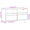 vidaXL TV-Wandschrank mit LED-Beleuchtung Wei&szlig; 100x31x45 cm