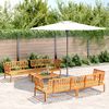vidaXL 5-tlg. Garten-Sofagarnitur aus Paletten Massivholz Akazie