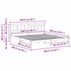 vidaXL Bettrahmen mit Kopfteil Braun 200 x 200 cm Massives Kiefernholz
