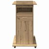vidaXL Podium mit Regal Artisan-Eiche 55 x 55 x 107 cm Holzwerkstoff