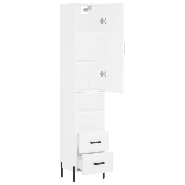 vidaXL Highboard Weiß 34,5x34x180 cm Holzwerkstoff