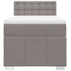 vidaXL Boxspringbett mit Matratze Taupe 90x200 cm Stoff