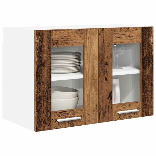 vidaXL H&auml;ngeschrank mit Speicher Altholz 60 x 31 x 40 cm Holzwerkstoff