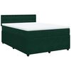 vidaXL Boxspringbett mit Matratze Dunkelgr&uuml;n 160x200 cm Samt