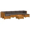vidaXL Outdoor-Sofagarnitur mit Kissen 8 St&uuml;ck Braun Massivholz Akazie