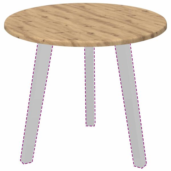 vidaXL Tischplatte Artisan-Eiche 50 x 50 x 1,5 cm Holzwerkstoff