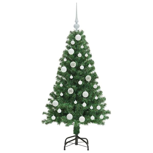 vidaXL K&uuml;nstlicher Weihnachtsbaum mit 150 LEDs mit St&auml;nder Gr&uuml;n 120 cm