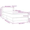 vidaXL Boxspringbett mit Matratze Rosa 100x220 cm Samt