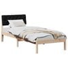 vidaXL Bettgestell Braun und Schwarz 80 x 200 cm Massivholz Kiefer