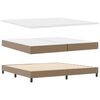 vidaXL Boxspringbett mit Matratze Cappuccino 200 x 200 cm Kunstleder