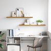 vidaXL Wandregal 2 pcs Beige 120 x 23,5 x 4 cm Holzwerkstoff