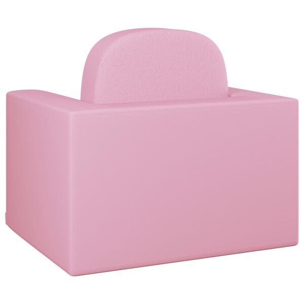vidaXL 2-in-1 Kindersofa Rosa Kunstleder