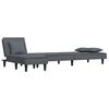 vidaXL Schlafsofa in L-Form Dunkelgrau 255x140x70 cm Samt