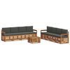 vidaXL Outdoor-Sofagarnitur 9 stk. Natur und Anthrazit