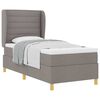 vidaXL Boxspringbett mit Kopfteil Taupe 190 x 90 cm Stoff
