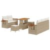 vidaXL Gartensofa-set 8 Stk. Beige Poly-Rattan