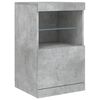 vidaXL Sideboard mit LED-Leuchten Betongrau 162x37x67 cm