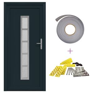 vidaXL Vordert&uuml;r Anthrazit 98 x 200 cm PVC