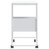 vidaXL Beistelltisch mit Rollen Wei&szlig; 55x36x63,5 cm Holzwerkstoff