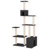vidaXL Katzennbaum mit Sisal-Kratzs&auml;ulen Dunkelgrau 177,5 cm