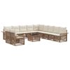 vidaXL Gartensofa-set 12 pcs Beige Poly-Rattan
