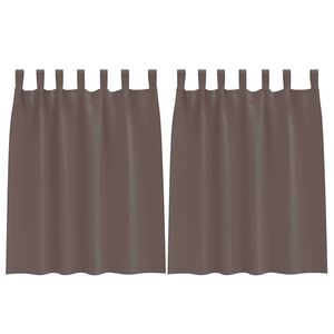 vidaXL Verdunkelungs-Vorh&auml;nge mit Ringen 2 stk. Dunkelbraun Polyester