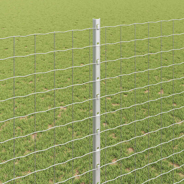 vidaXL Zaunpfosten 22 pcs Silber 180 cm Stahl