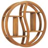 vidaXL Wandregal Yin und Yang 60x15x60 cm Teak Massivholz
