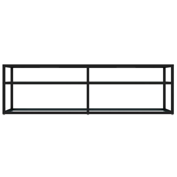 vidaXL TV-Schrank Weiß Marmor-Optik 140x40x40,5 cm Hartglas